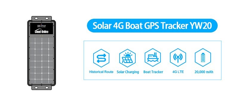YW20 solar GPS locator is a 4G network remote positioning and tracking device for ships  containers  and trucks