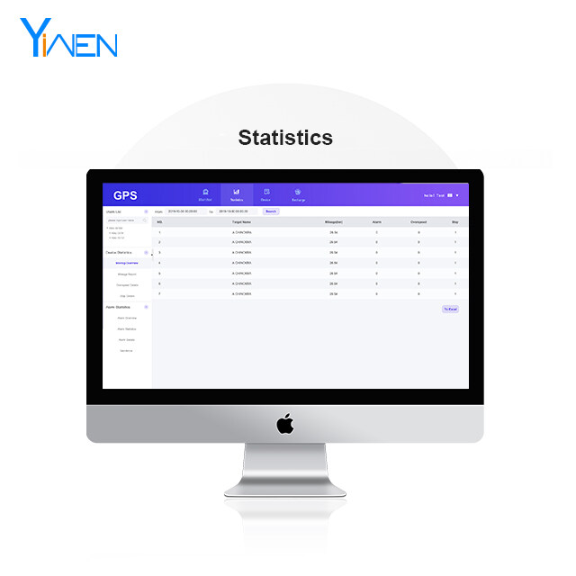 GPS tracker with tracking system for fleet management and mileage statistics Yi Tracker