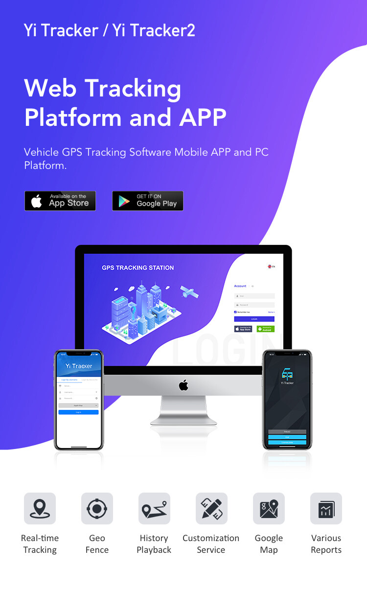 Yi Tracker China best car vehicle gps tracking software system with open source code web based platform